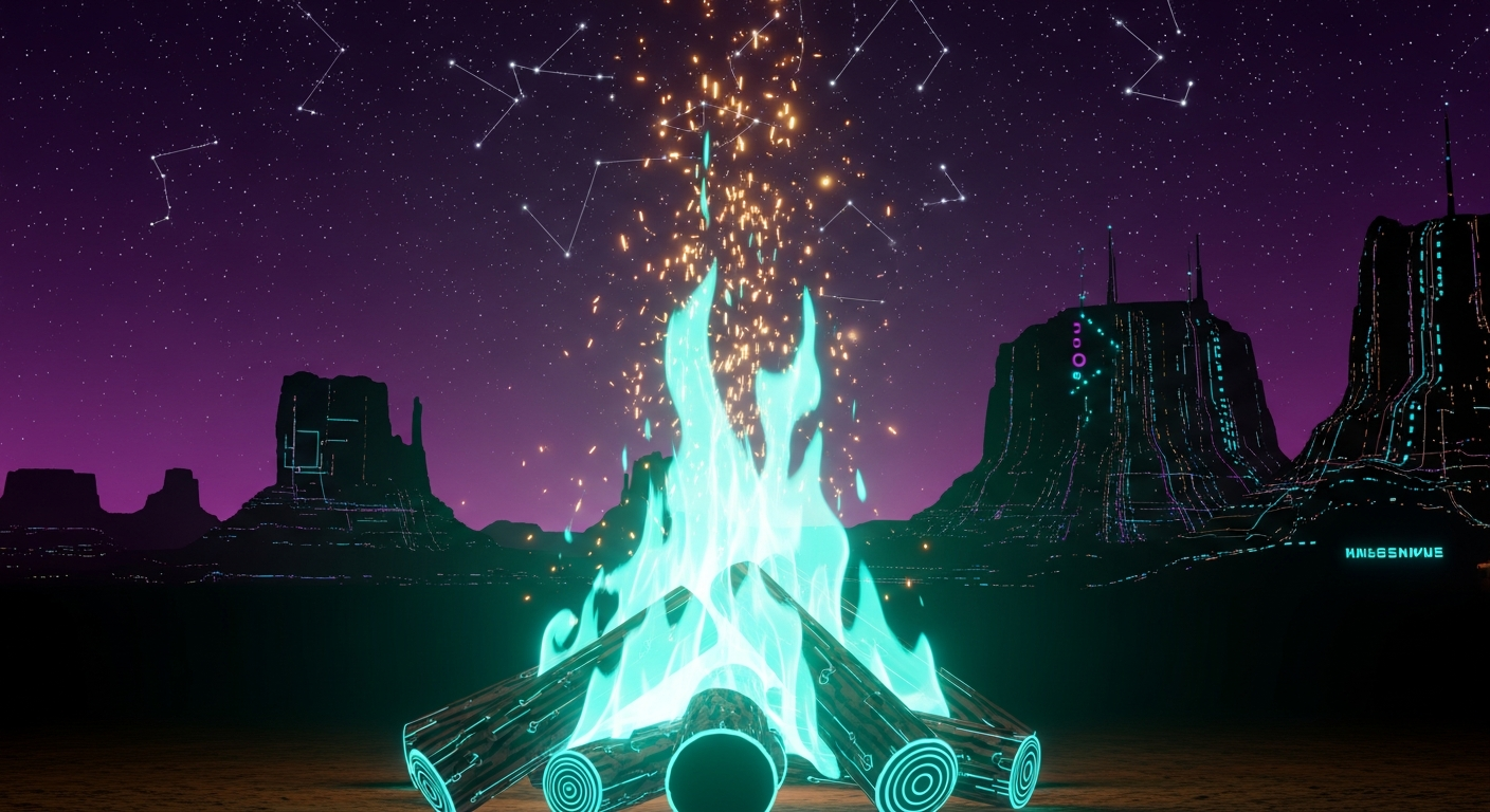 Guardian Posse Campfire - Neon Style